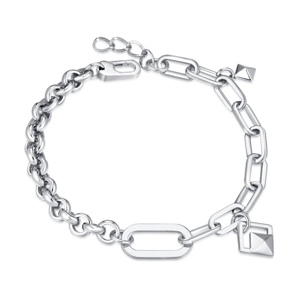 Platinum Interlocking Bracelet